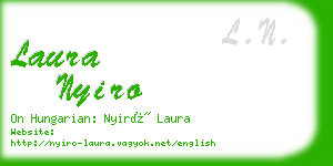 laura nyiro business card